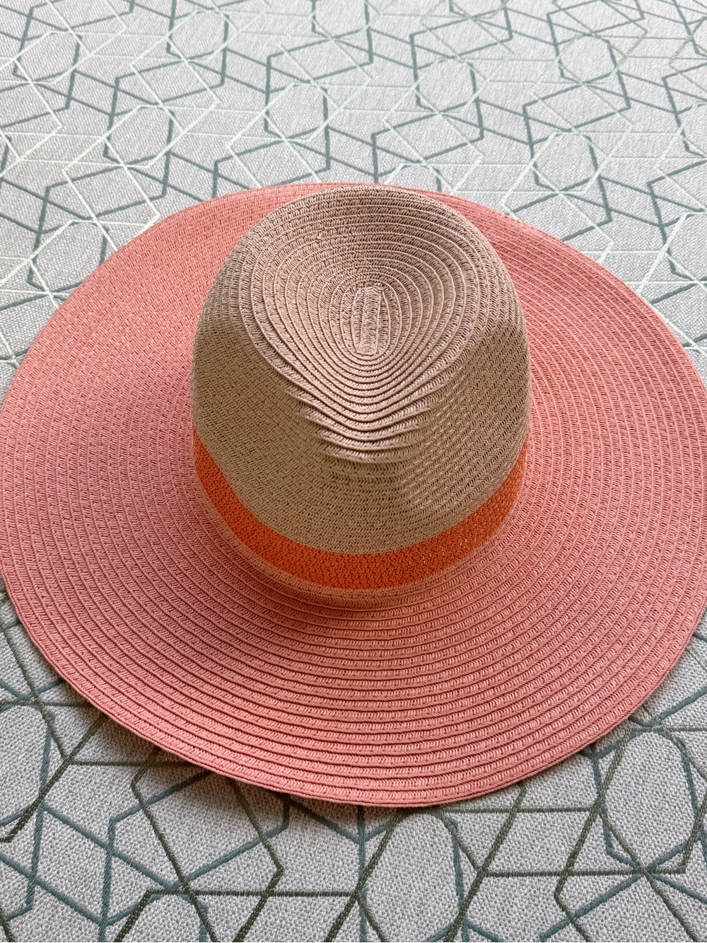Eugenia Kim Blush Pink Willa Straw Hat with Melon Trim